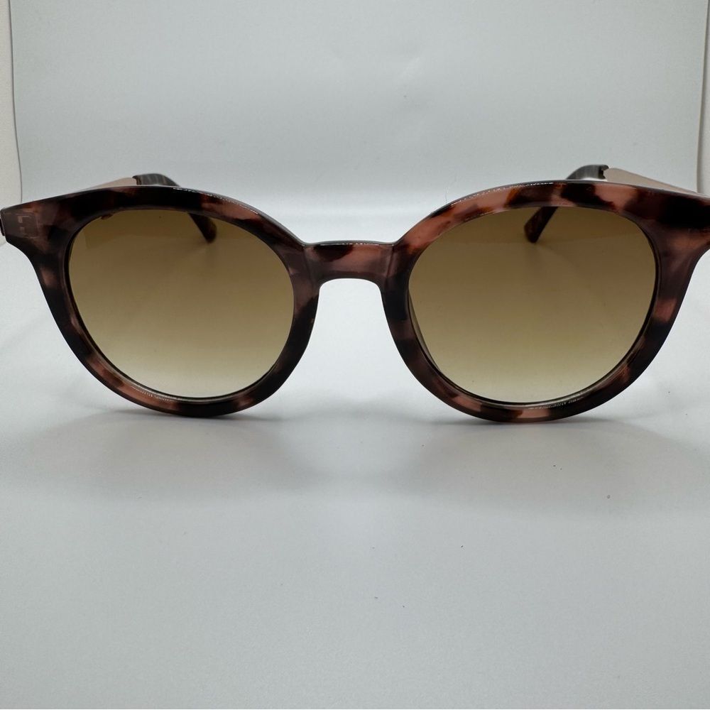 RACHEL Rachel Roy Horn Rimmed Tortoise Shell Sunglasses with Gold Arms